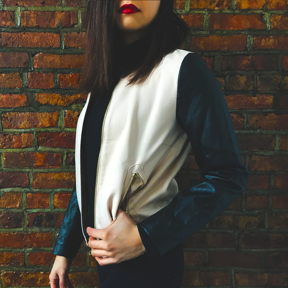 H&M Jackets & Blazers - Baby Pink Motorcycle Jacket